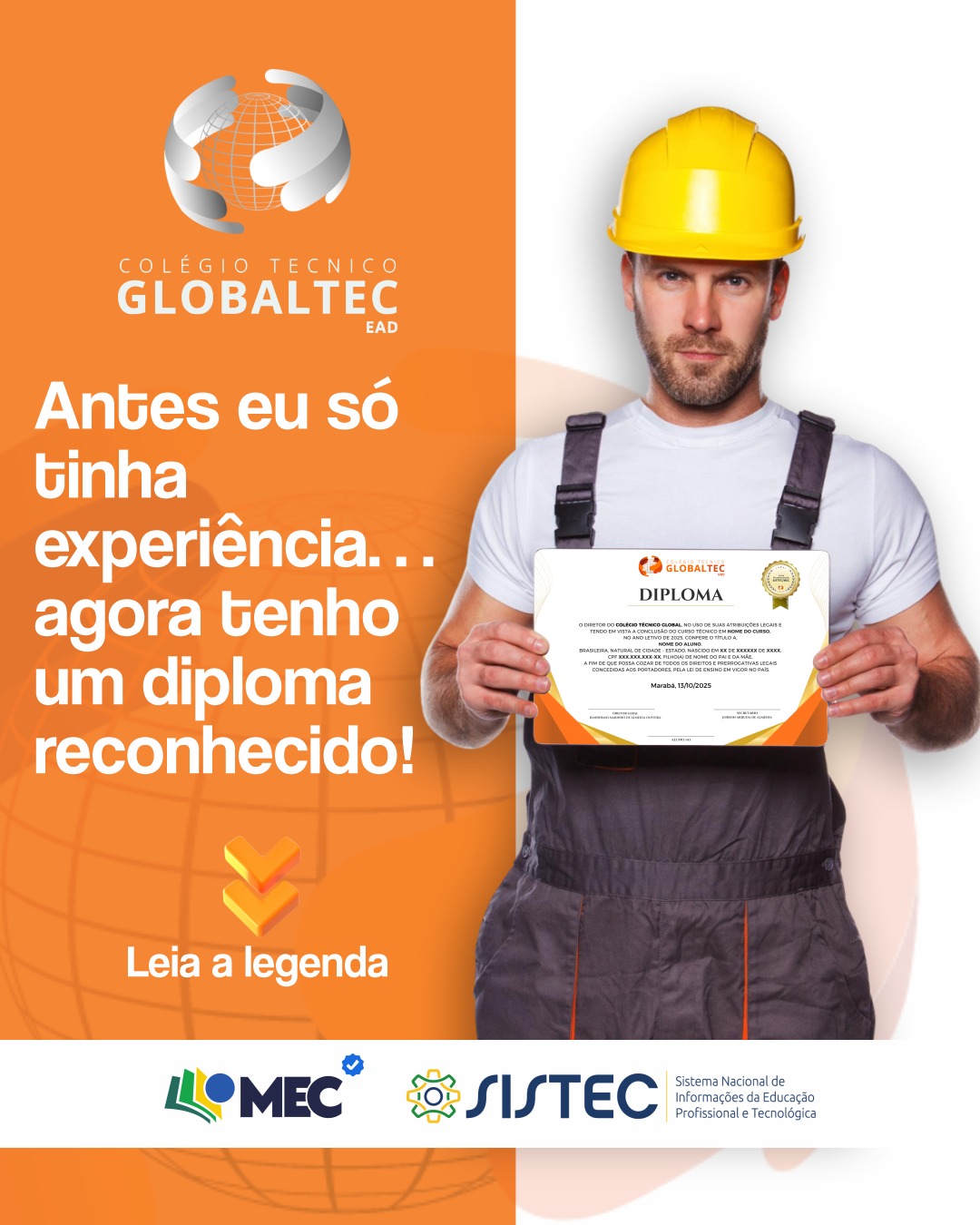 Aluno com diploma reconhecido